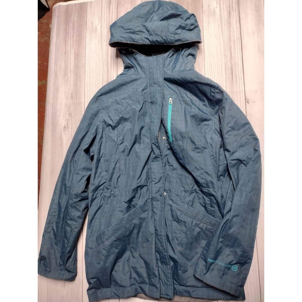 Free Country Women's Teal Hooded Shell Jacket